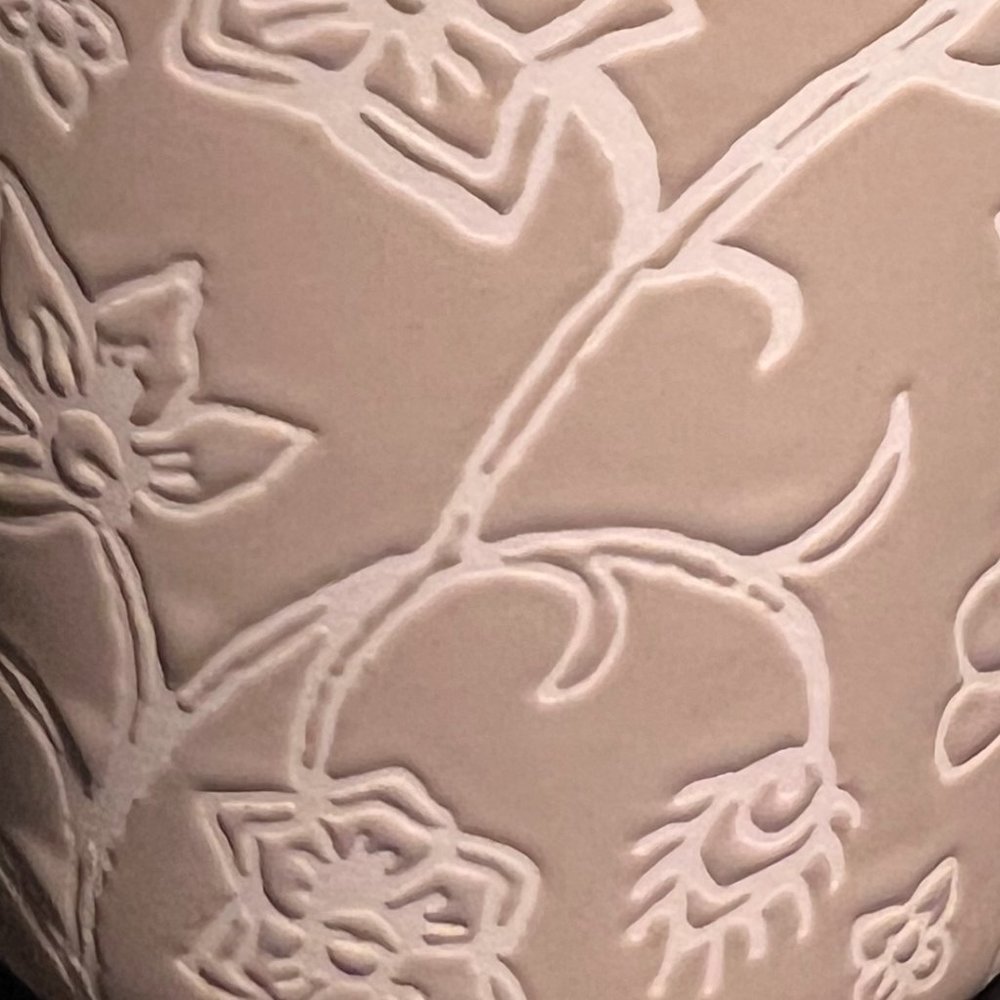 THRESHOLD “You’re Doing Great” Beige w/ Incised White Flowers Stoneware Mug - Picture 7 of 7